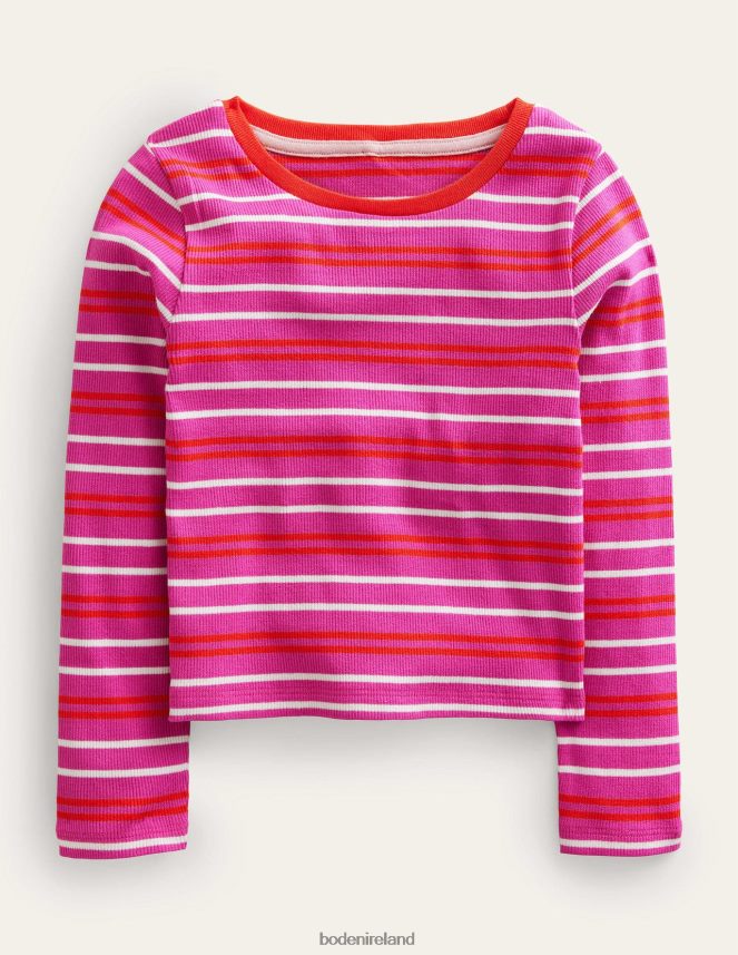 Phlox Pink/Dahlia Clothing Cropped Long Sleeve T-shirt Boden Baby L466L6426