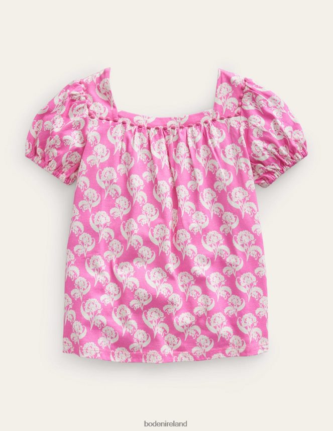 Pink Floral Clothing Printed Trim Top Boden Baby L466L6403