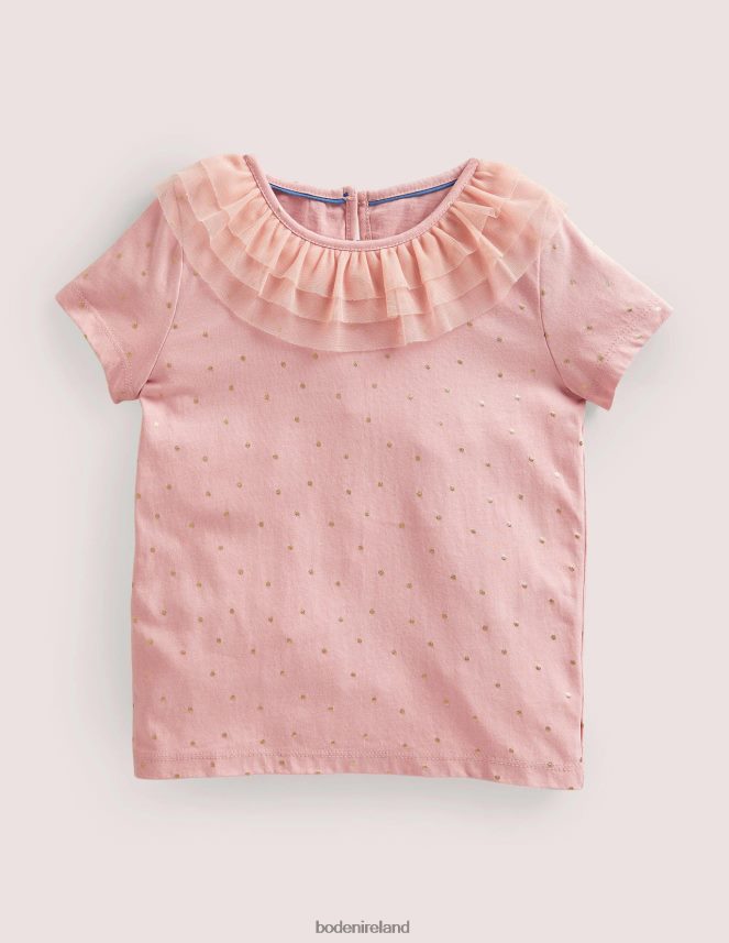 Provence Dusty Pink Clothing Tulle Jersey Top Boden Baby L466L63391