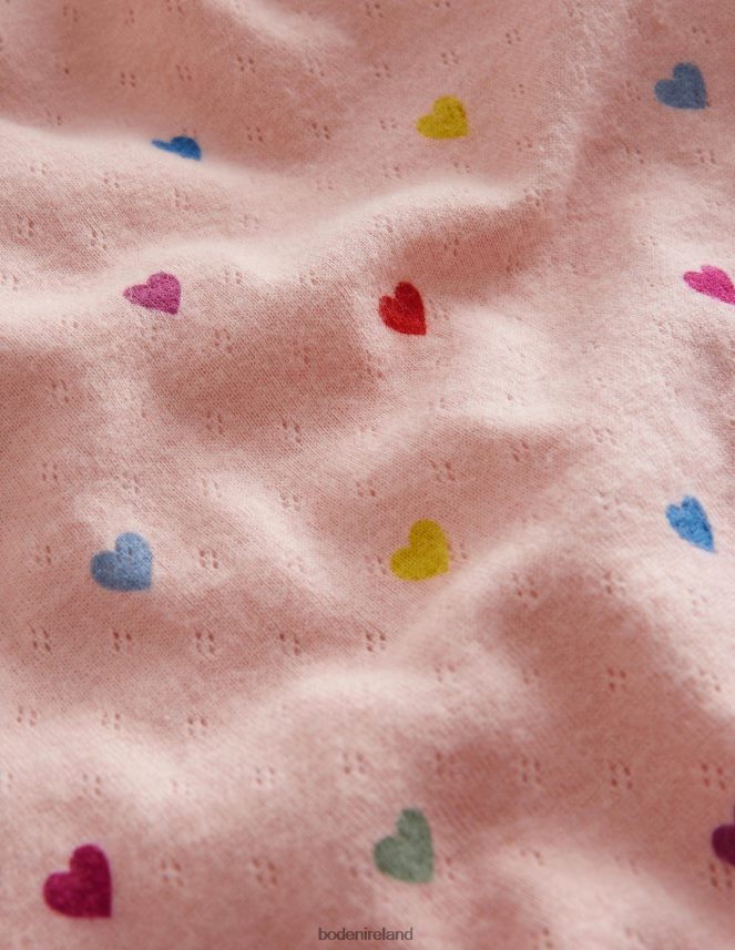 Provence Pink Hearts Clothing Long Sleeve Pointelle Top Boden Baby L466L6405