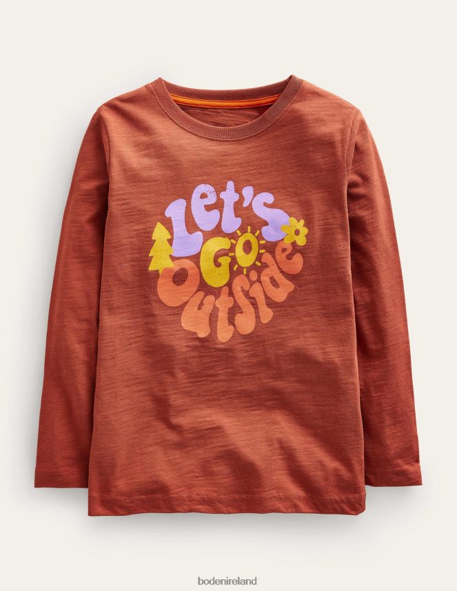 Roasted Chestnut Brown Clothing Slogan T-shirt Boden Baby L466L6413