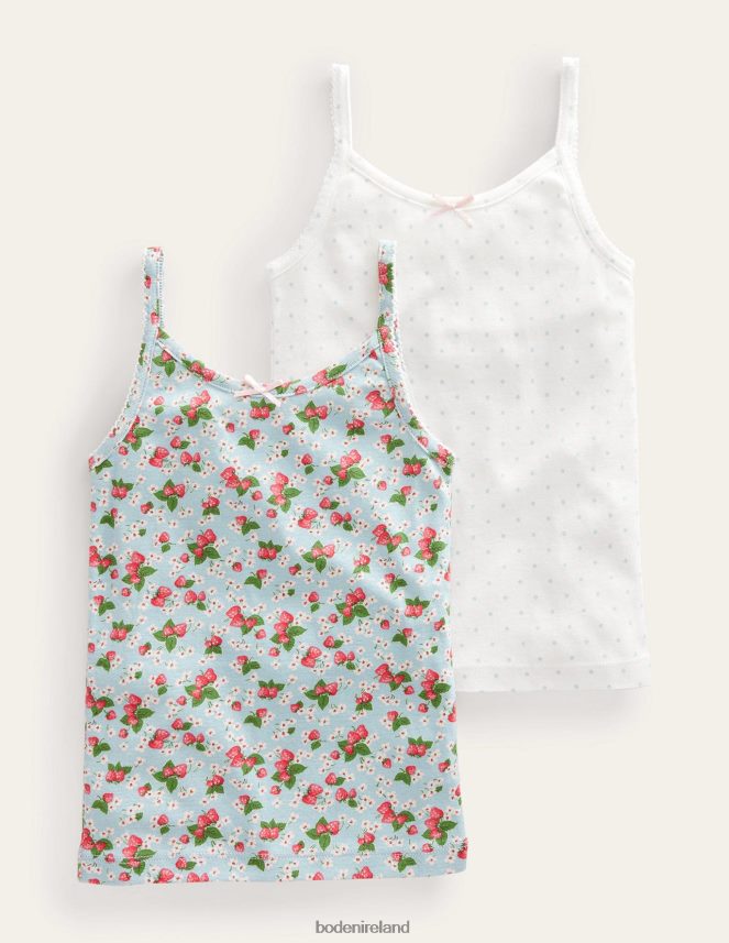 Strawberry Floral Clothing Vests 2 Pack Boden Baby L466L6563
