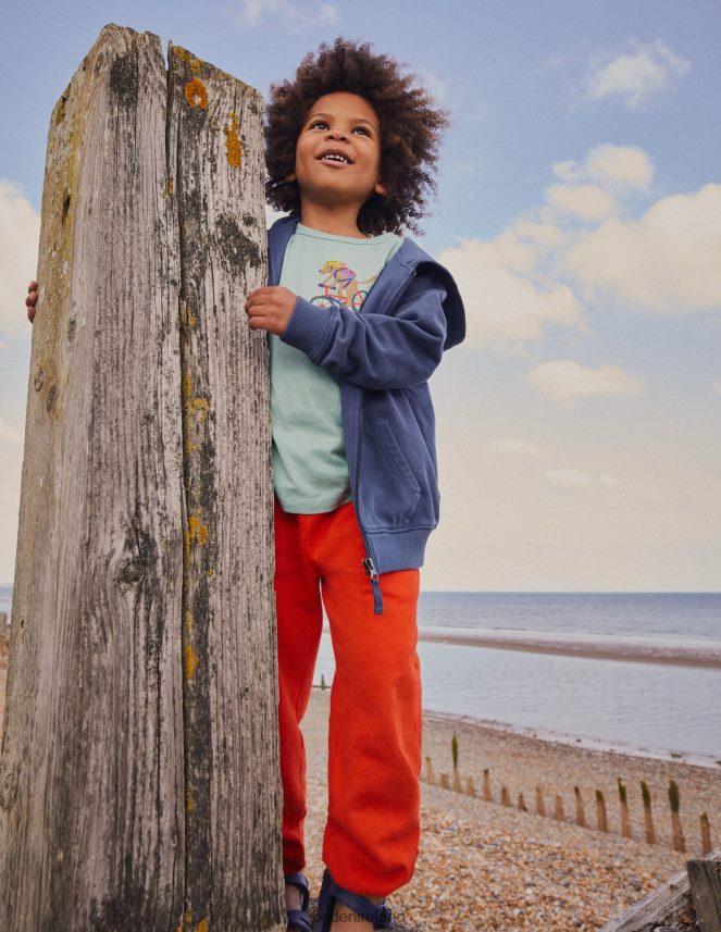 Dahlia Red Clothing Cosy Relaxed Joggers Boden Baby L466L6492