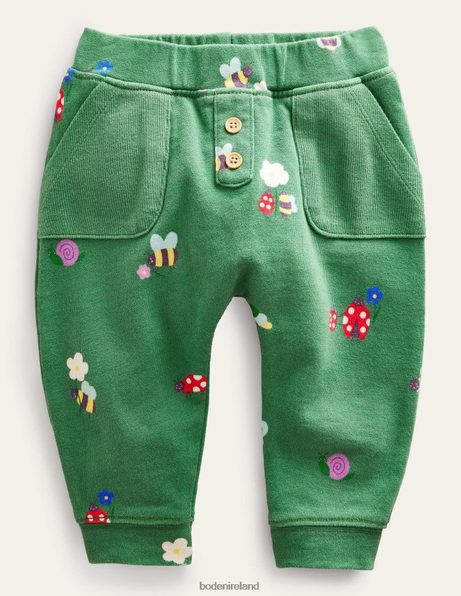 Deep Grass Green Bugs Clothing Printed Jersey Bottoms Boden Baby L466L63363