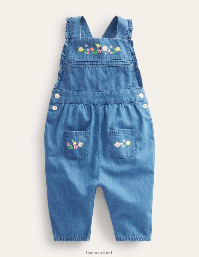 Mid Chambray Clothing Embroidered Woven Dungaree Boden Baby L466L63348