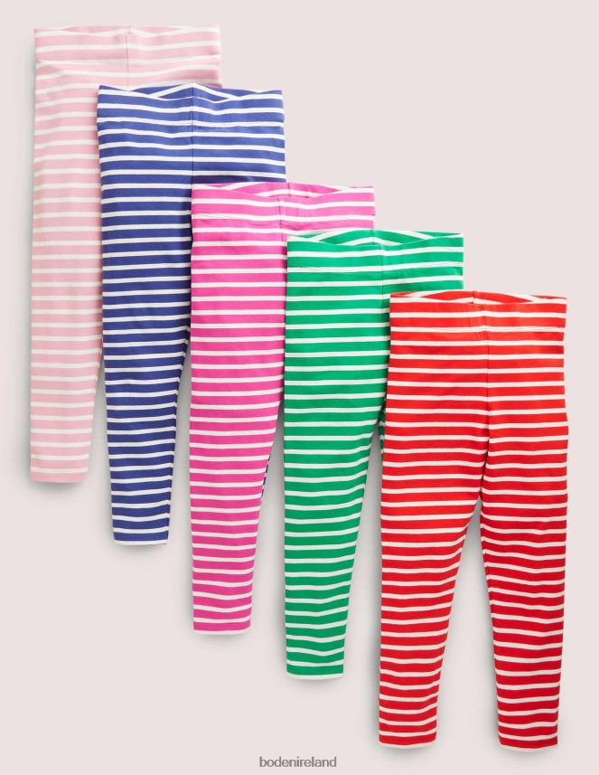 Multi Stripe Clothing 5-Pack Multi-Coloured Stripe Leggings Boden Baby L466L6523