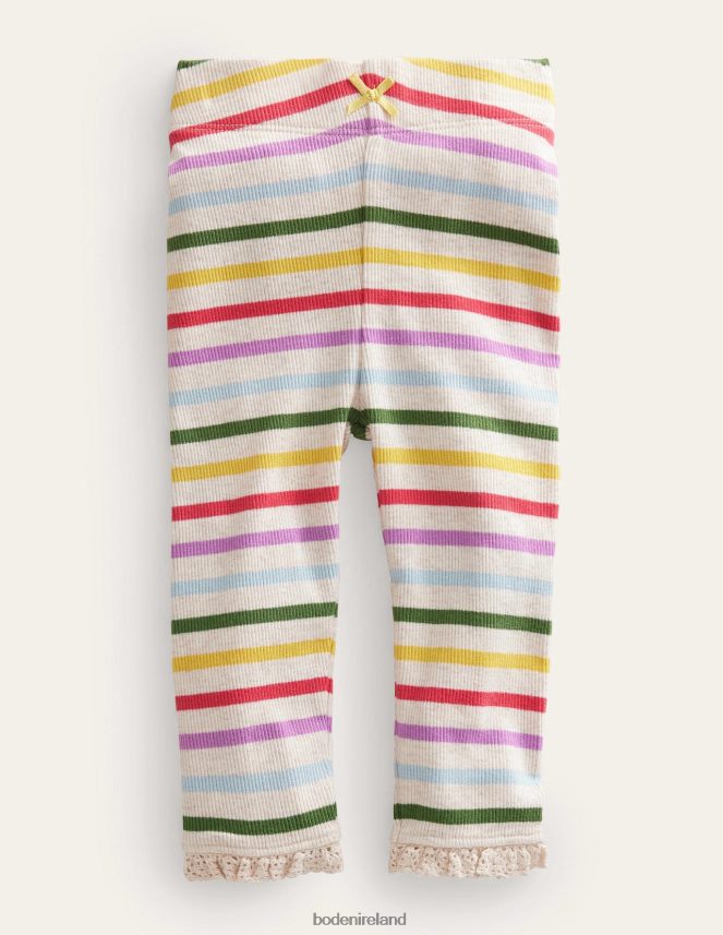 Rainbow Stripe Clothing Ribbed Lace Leggings Boden Baby L466L63435