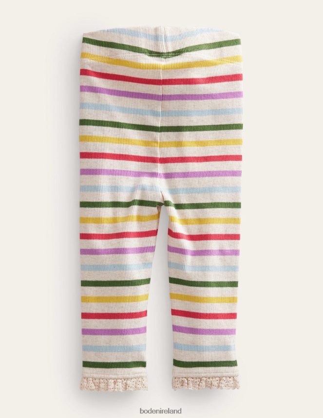 Rainbow Stripe Clothing Ribbed Lace Leggings Boden Baby L466L63435