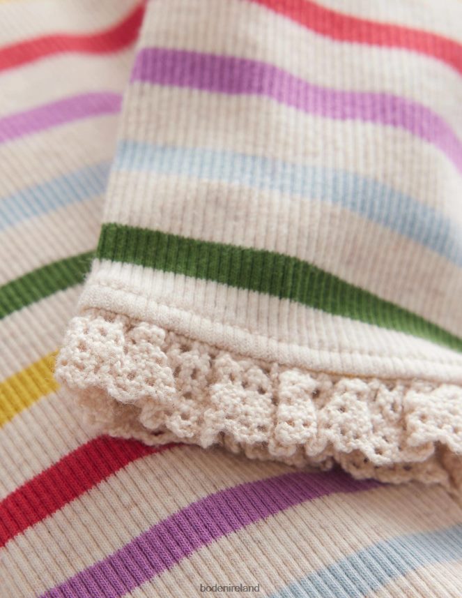 Rainbow Stripe Clothing Ribbed Lace Leggings Boden Baby L466L63435