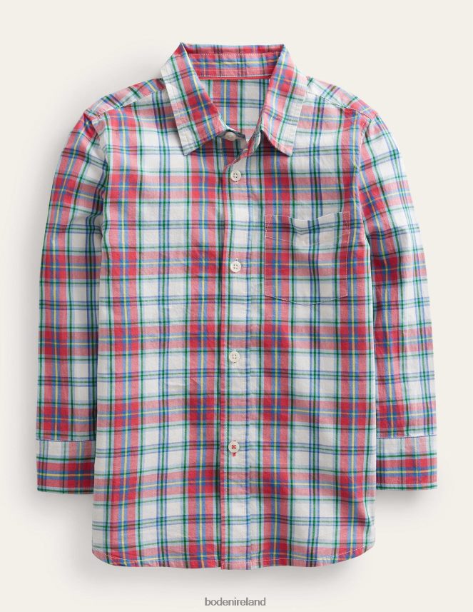 Red Check Clothing Laundered Shirt Boden Boys L466L6890