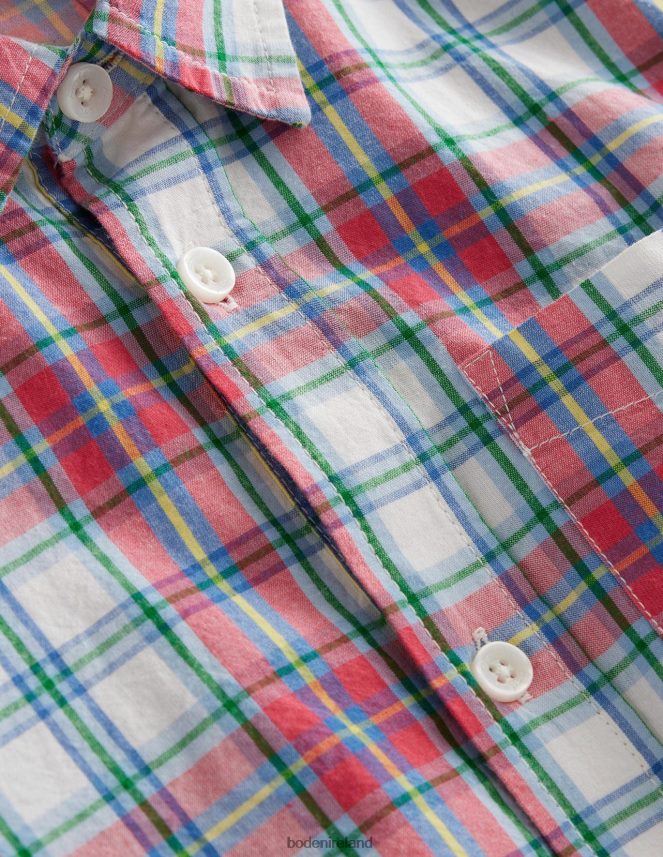 Red Check Clothing Laundered Shirt Boden Boys L466L6890