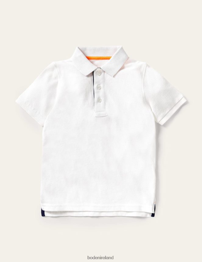 White Clothing Pique Polo Shirt Boden Boys L466L6894