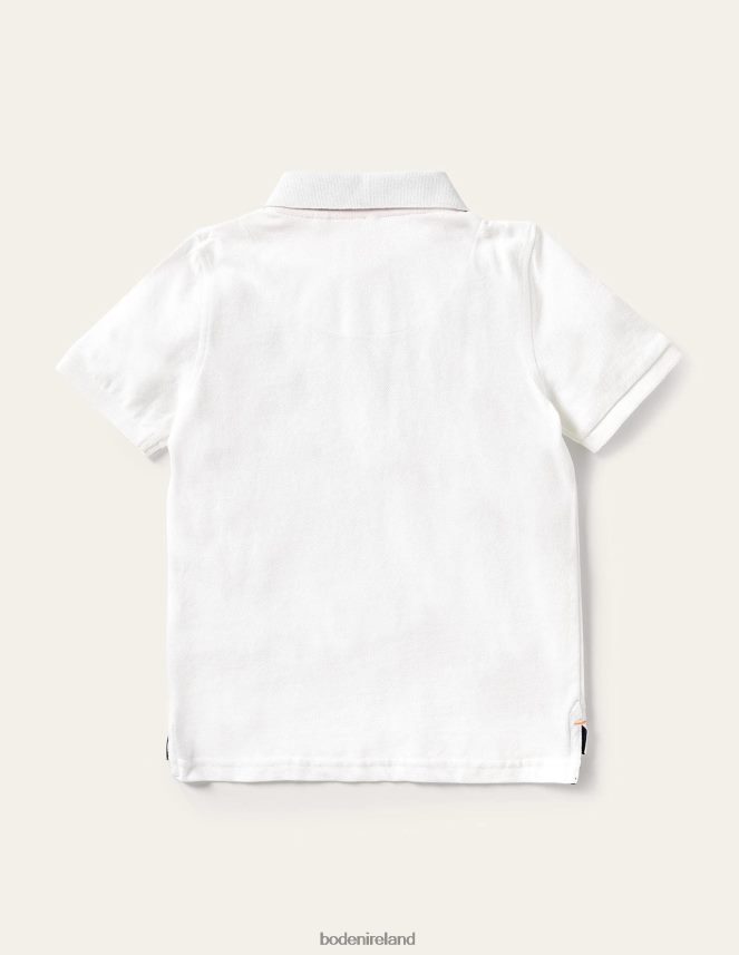 White Clothing Pique Polo Shirt Boden Boys L466L6894