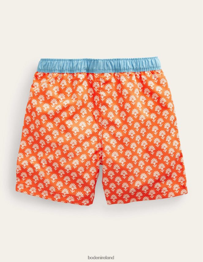 Fire Woodblock Clothing Swim Shorts Boden Boys L466L6453
