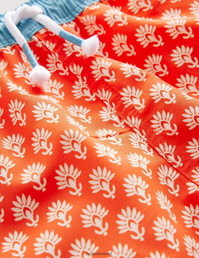 Fire Woodblock Clothing Swim Shorts Boden Boys L466L6453