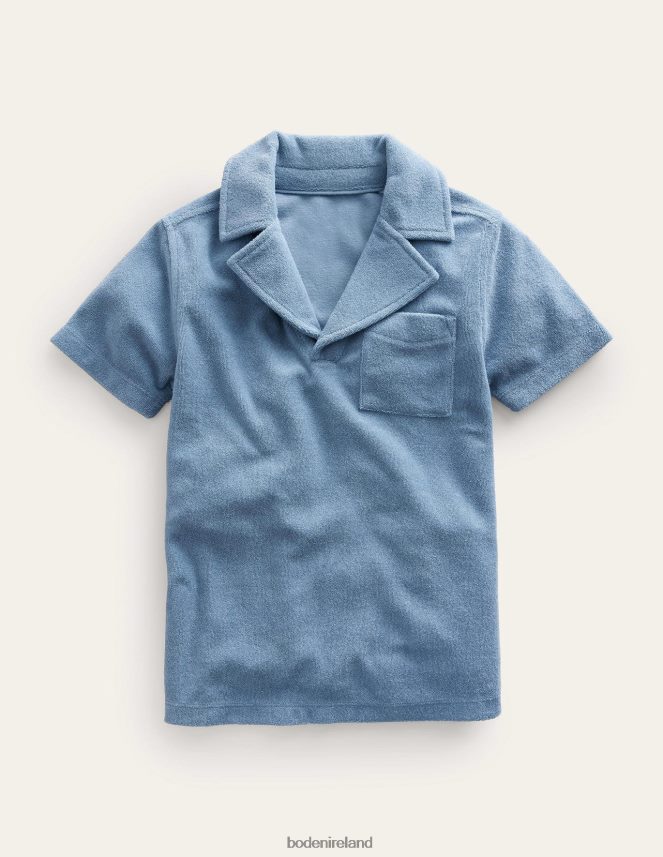 Pebble Blue Clothing Towelling Polo Boden Boys L466L6871