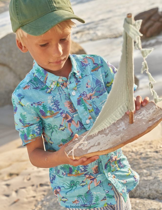 Aqua Sea Diver Clothing Cotton-Linen Shirt Boden Boys L466L6845