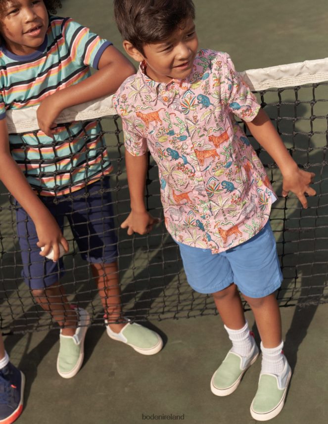 Cameo Pink Tropical Garden Clothing Cotton-Linen Shirt Boden Boys L466L6850