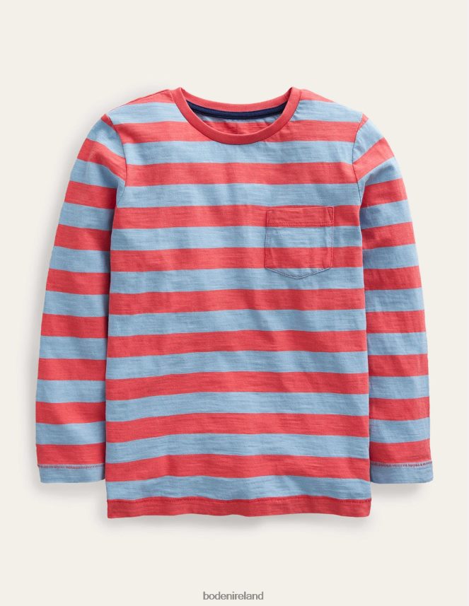 Dusk Blue/Jam Clothing Long-sleeved Washed T-shirt Boden Boys L466L6846
