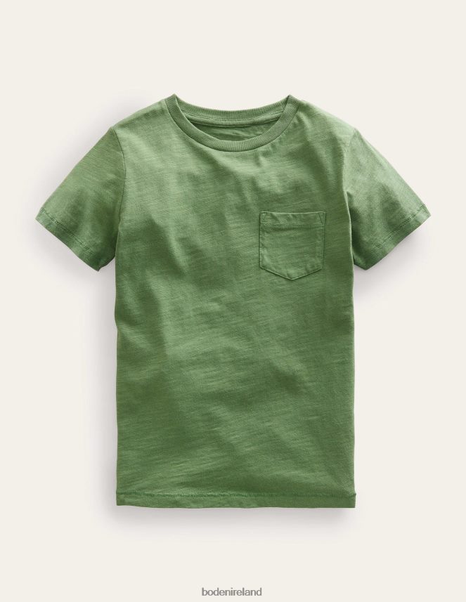 Safari Green Clothing Washed Slub T-shirt Boden Boys L466L6870