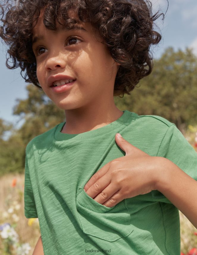Safari Green Clothing Washed Slub T-shirt Boden Boys L466L6870