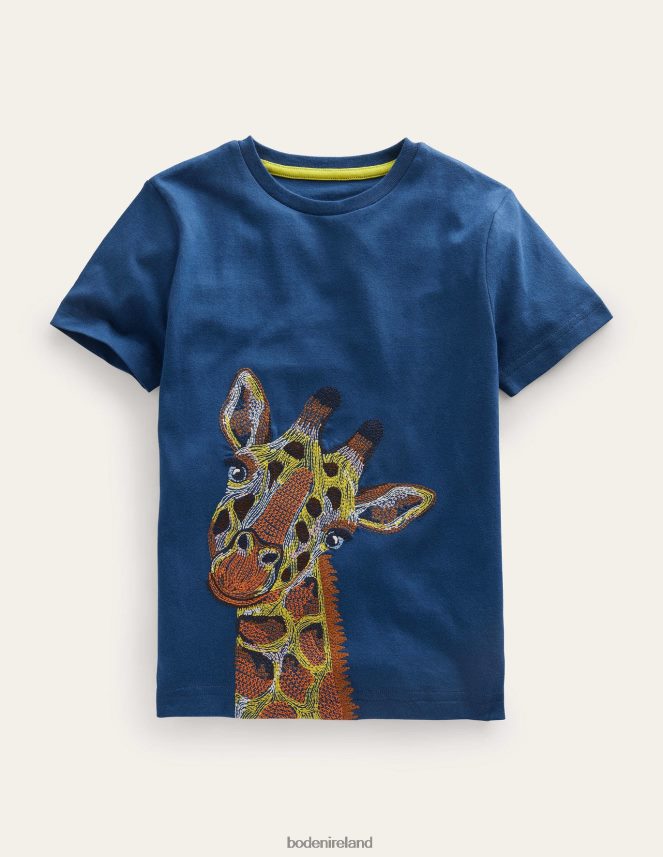 Sapphire Blue Giraffe Clothing Superstitch T-shirt Boden Boys L466L6851