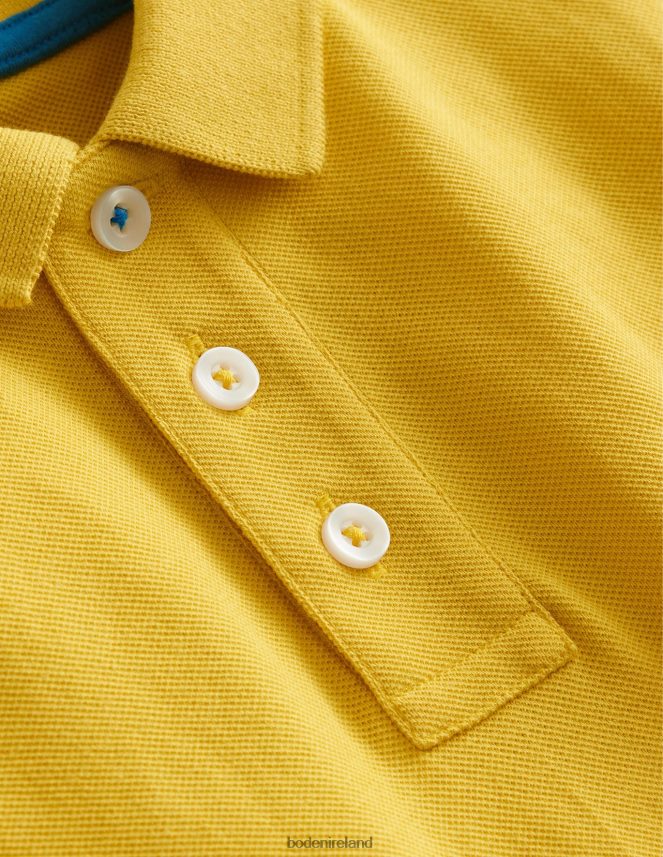Sweetcorn Yellow Clothing Pique Polo Shirt Boden Boys L466L6869