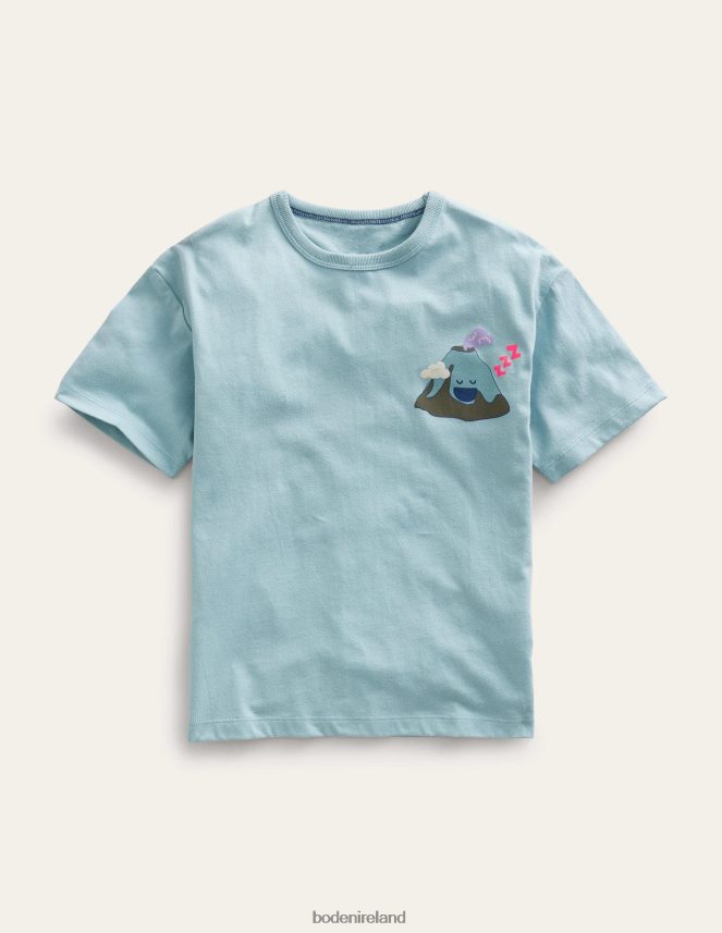 Tourmaline Blue Mountain Clothing Front & Back T-shirt Boden Boys L466L6853