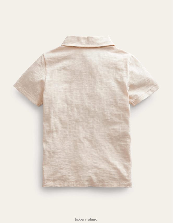 Vanilla Pod White Clothing Slubbed-Jersey Polo Shirt Boden Boys L466L6859