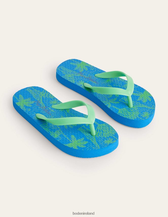 Palm Print Footwear Flip Flops Boden Boys L466L6918