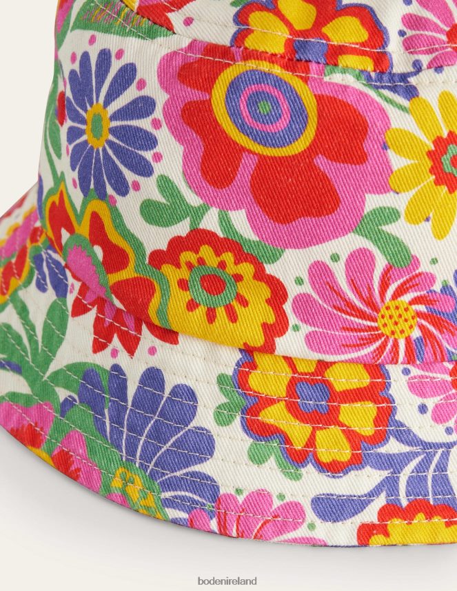Multi Festival Flowers Accessory Bucket Hat Boden Girls L466L63132