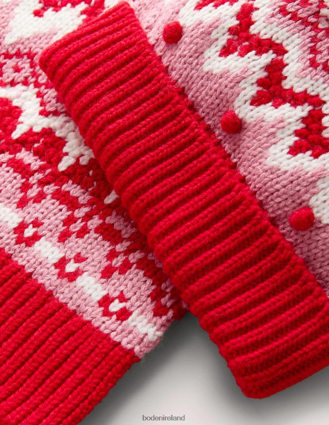 Pink Accessory Fair Isle Hat and Scarf set Boden Girls L466L62729