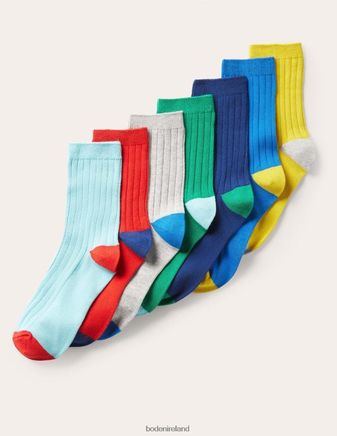 Multi Accessory Ribbed Socks 7 Pack Boden Girls L466L6842