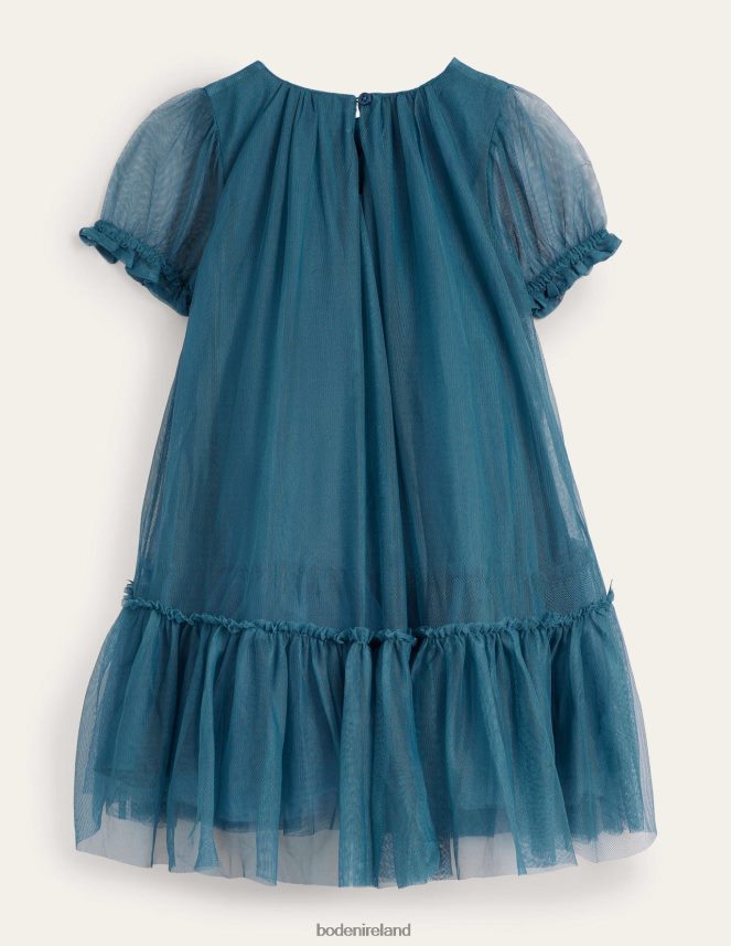 Baltic Blue Clothing A line Flutter Flower Dress Boden Girls L466L62859