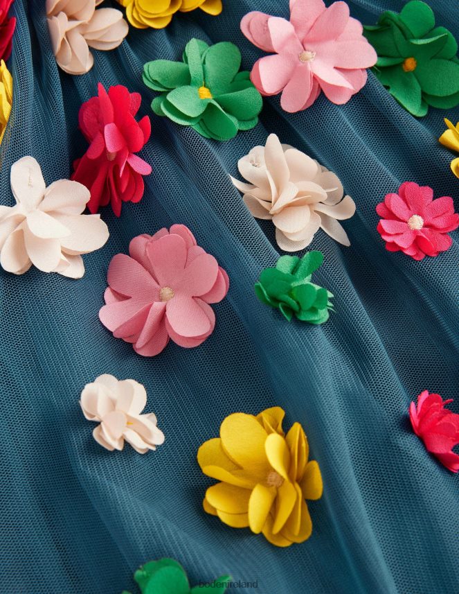 Baltic Blue Clothing A line Flutter Flower Dress Boden Girls L466L62859