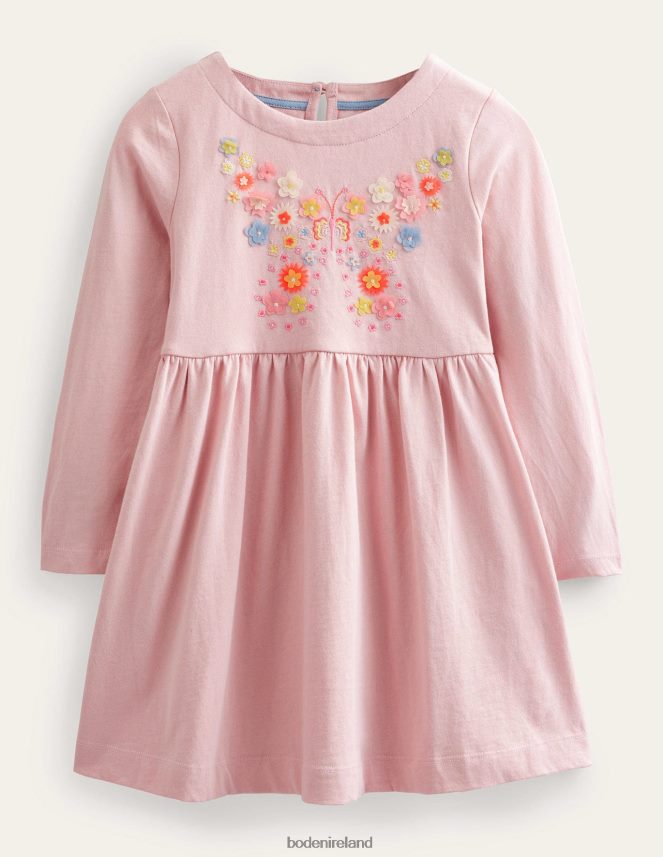 Boto Pink Butterfly Clothing Flutter Jersey Dress Boden Girls L466L62996
