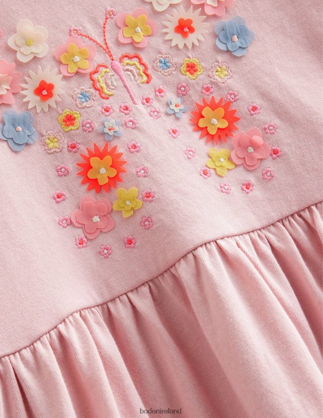 Boto Pink Butterfly Clothing Flutter Jersey Dress Boden Girls L466L62996