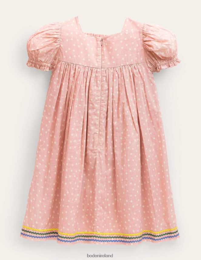 Boto Pink Spot Floral Clothing Embroidered Woven Dress Boden Girls L466L63105
