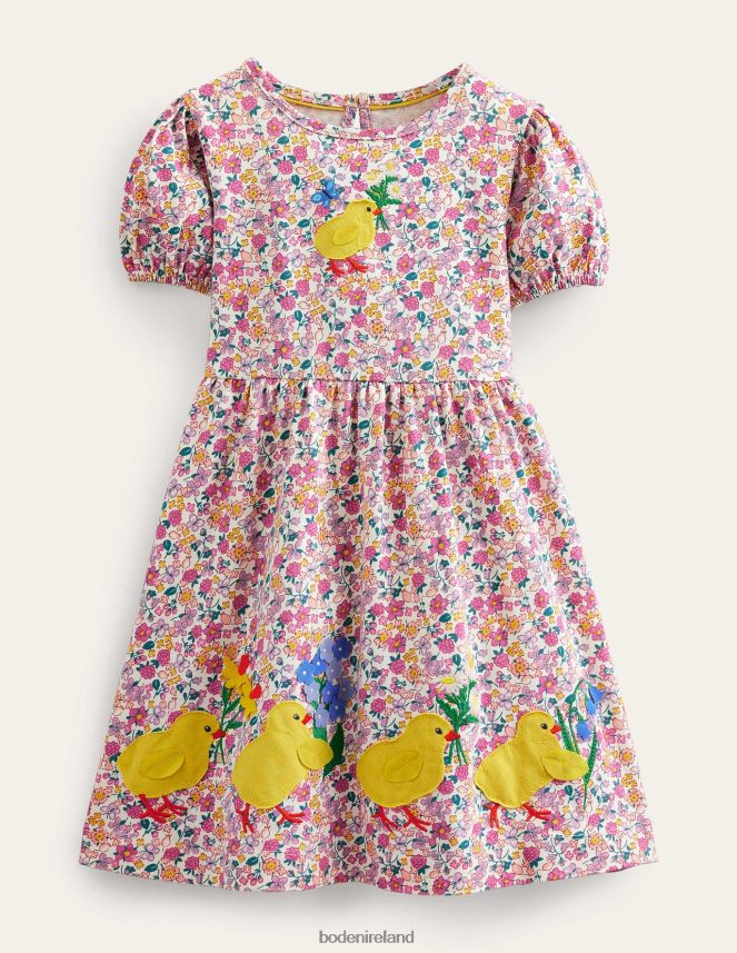 Bright Petal Butterfly Berry Clothing Jersey Logo Dress Boden Girls L466L63115