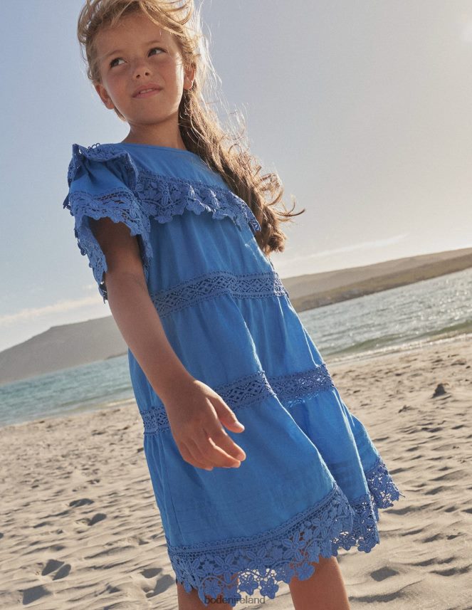 Cabana Blue Clothing Lace Tiered Dress Boden Girls L466L62829