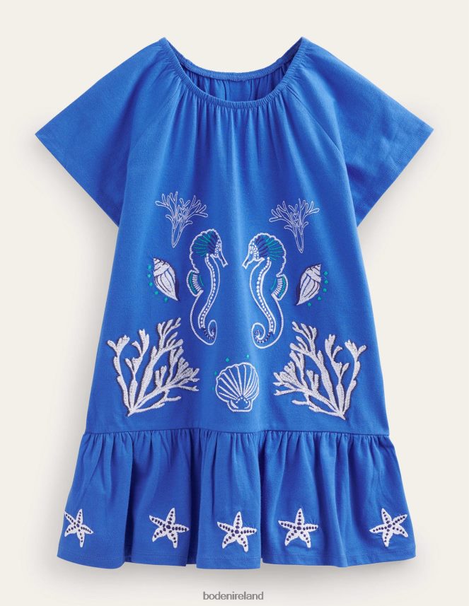 Cabana Blue Clothing Relaxed Waist Jersey Dress Boden Girls L466L62945