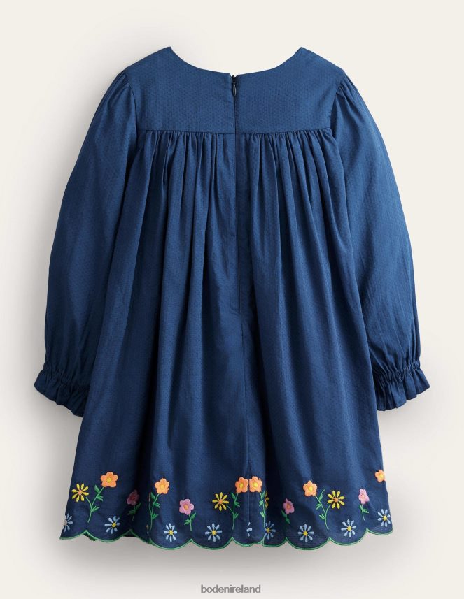 College Navy Flowers Clothing Rainbow Smocked Dress Boden Girls L466L62976