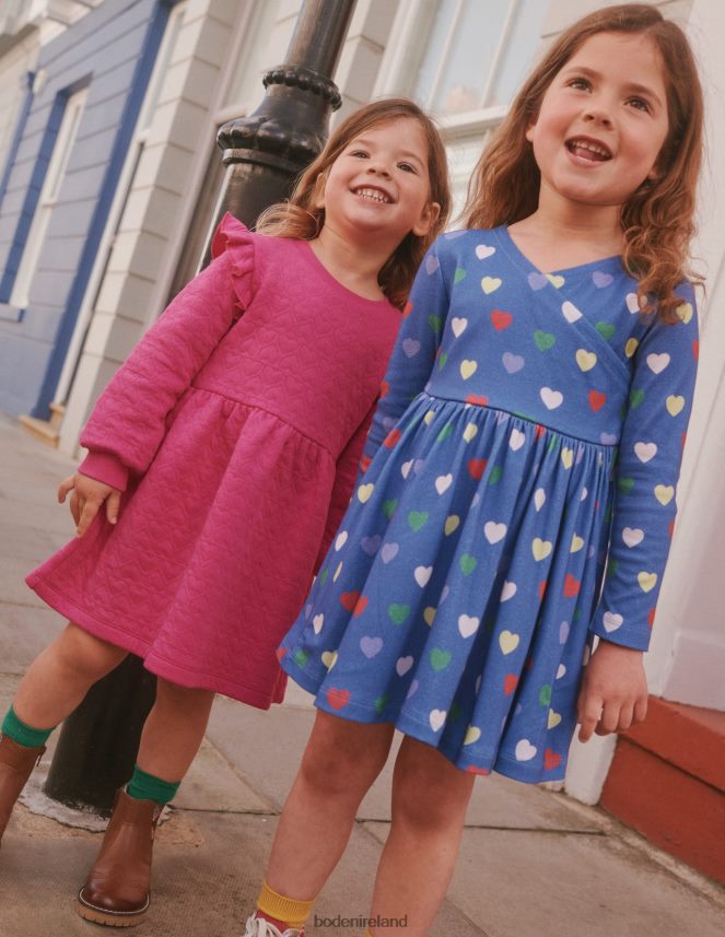 College Navy Hearts Clothing Jersey Ballerina Dress Boden Girls L466L6750