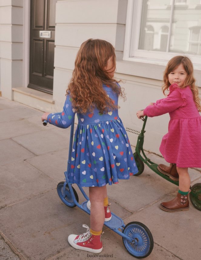 College Navy Hearts Clothing Jersey Ballerina Dress Boden Girls L466L6750