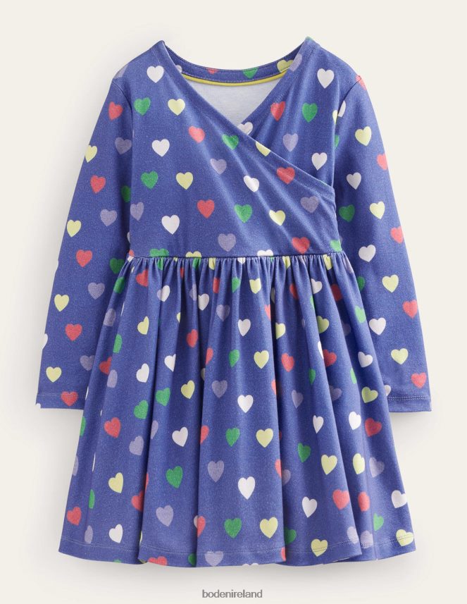 College Navy Hearts Clothing Jersey Ballerina Dress Boden Girls L466L6750