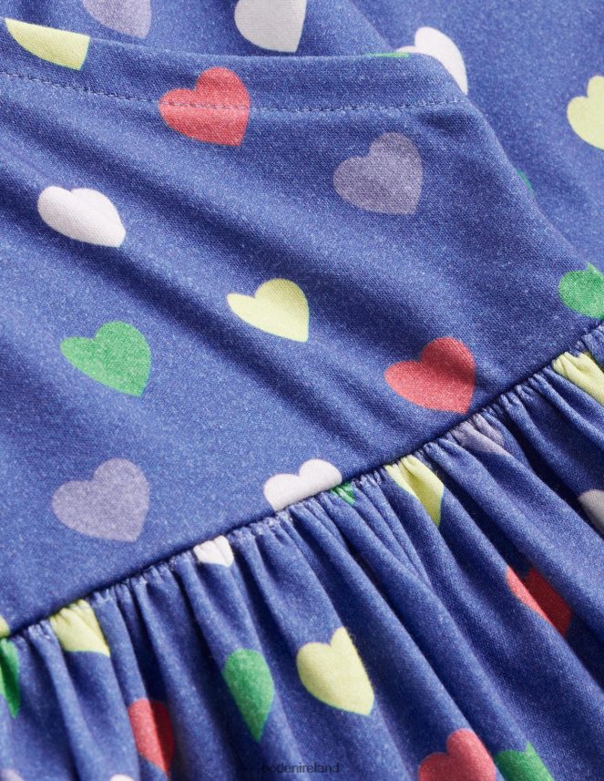 College Navy Hearts Clothing Jersey Ballerina Dress Boden Girls L466L6750