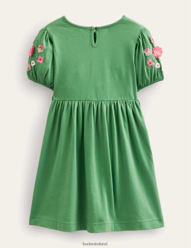 Deep Grass Green Horses Clothing Jersey Applique Dress Boden Girls L466L63239
