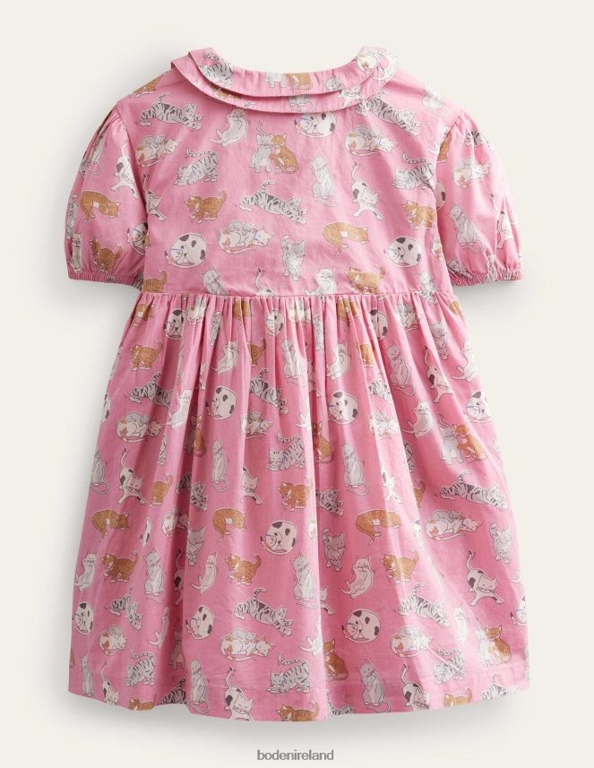 Formica Pink Cats Clothing Printed Tea Dress Boden Girls L466L62916