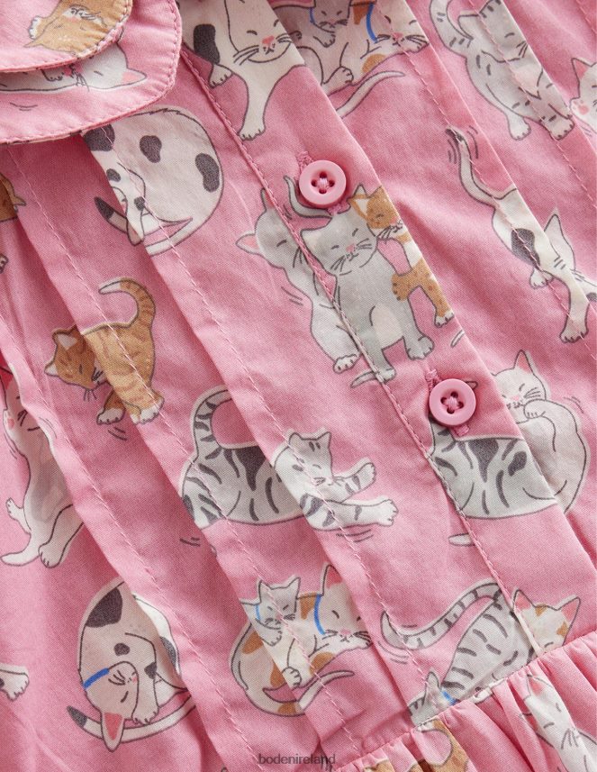 Formica Pink Cats Clothing Printed Tea Dress Boden Girls L466L62916