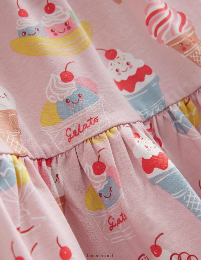 French Pink Ice Cream Clothing Tiered Jersey Maxi Dress Boden Girls L466L62845
